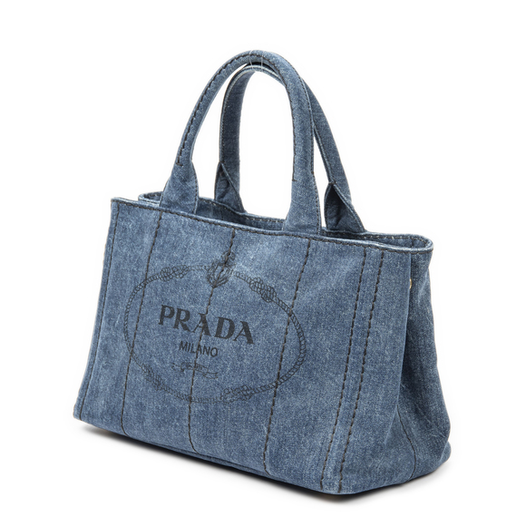 Prada Small Canapa Tote - Picture 2 of 9